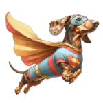 Dachshund super hero