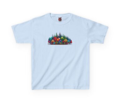 Light Blue T-Shirt with Forest Design