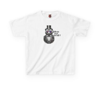 White T-Shirt with Panda Design