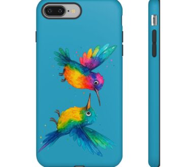 Funda de teléfono de pájaro colorido