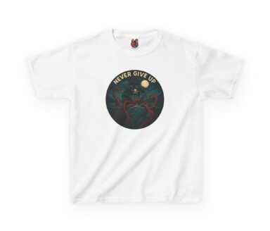 T-shirt blanc avec un motif de poulpe