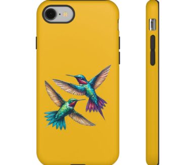 Diseño de funda de teléfono de colibrí