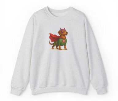 Sweatshirt de chien en costume de super-héros