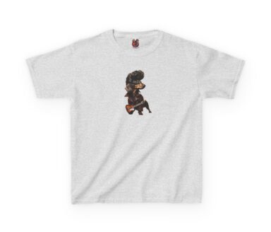 Graphic T-Shirt with Cartoon Dog Design