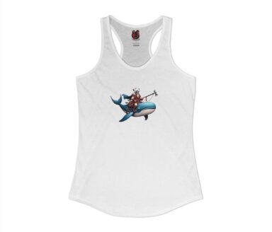 Graphic Tank Top with Shark Design