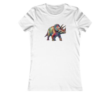 T-Shirt graphique Triceratops coloré