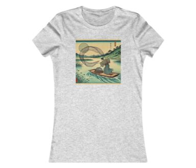 T-shirt gris avec œuvre d'art traditionnelle