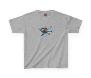 Graphic T-Shirt with Shark Design