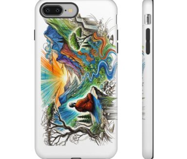 Artistic Phone Case Design with Nature Elements