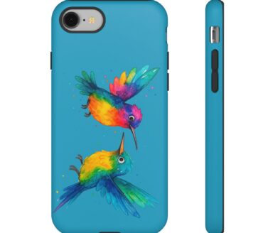 Funda de teléfono de pájaro colorido