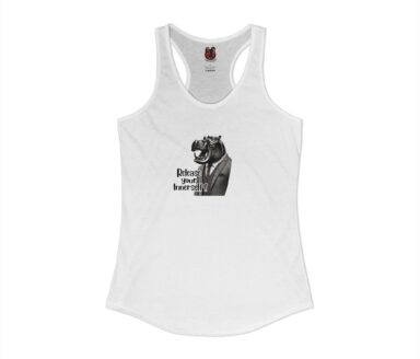 White Tank Top with Graphic Design