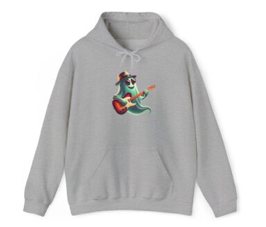 Ghost Playing Guitar Hoodie