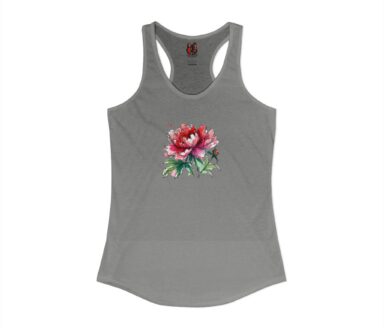 Gray Tank Top with Floral Design