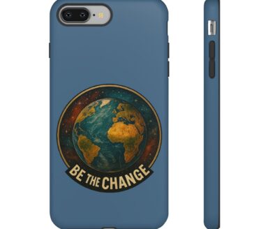 Earth-Themed Phone Case with Motivational Text