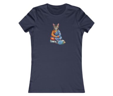 Cat in Monk Robes T-Shirt Design