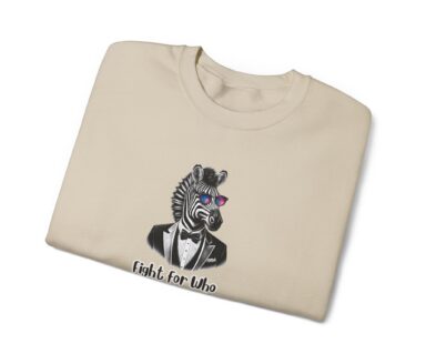 Beige T-Shirt with Zebra Illustration