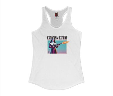 Camiseta sin mangas gráfica de Experto en Exorcismo