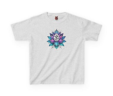T-Shirt gris avec motif de lotus