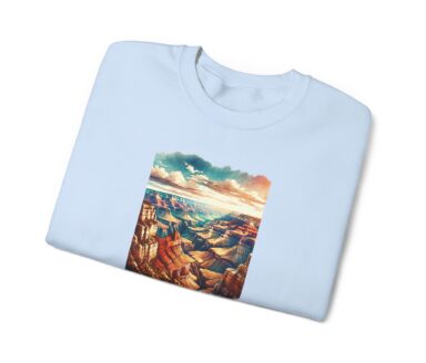 Light Blue Sweatshirt with Grand Canyon Design