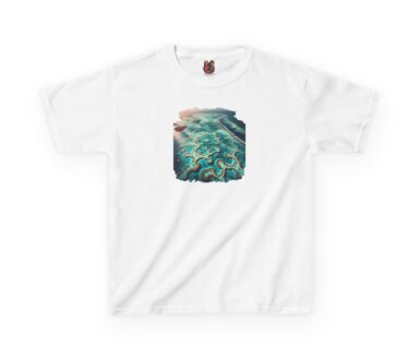 White T-shirt with Abstract Design