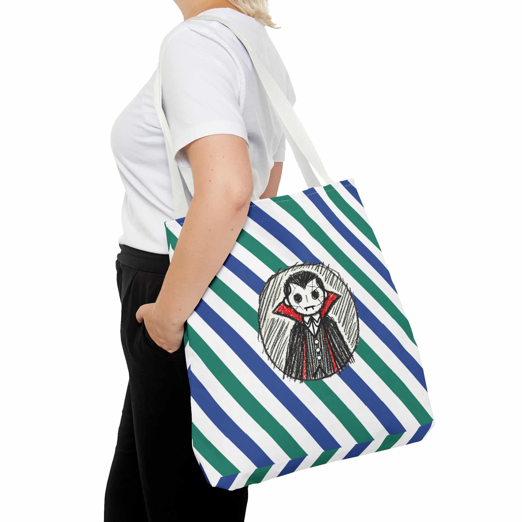 Dracula Tote bag – Vampire purse – Gothic handbag vampire print - Image 18