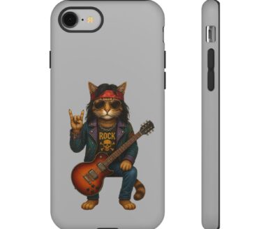 Diseño de funda de teléfono Rock Cat