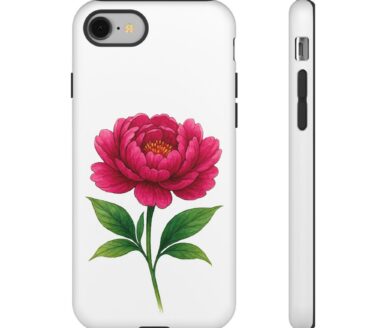 Funda de teléfono de flor rosa