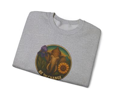 Gray Sweatshirt with Elephant Design