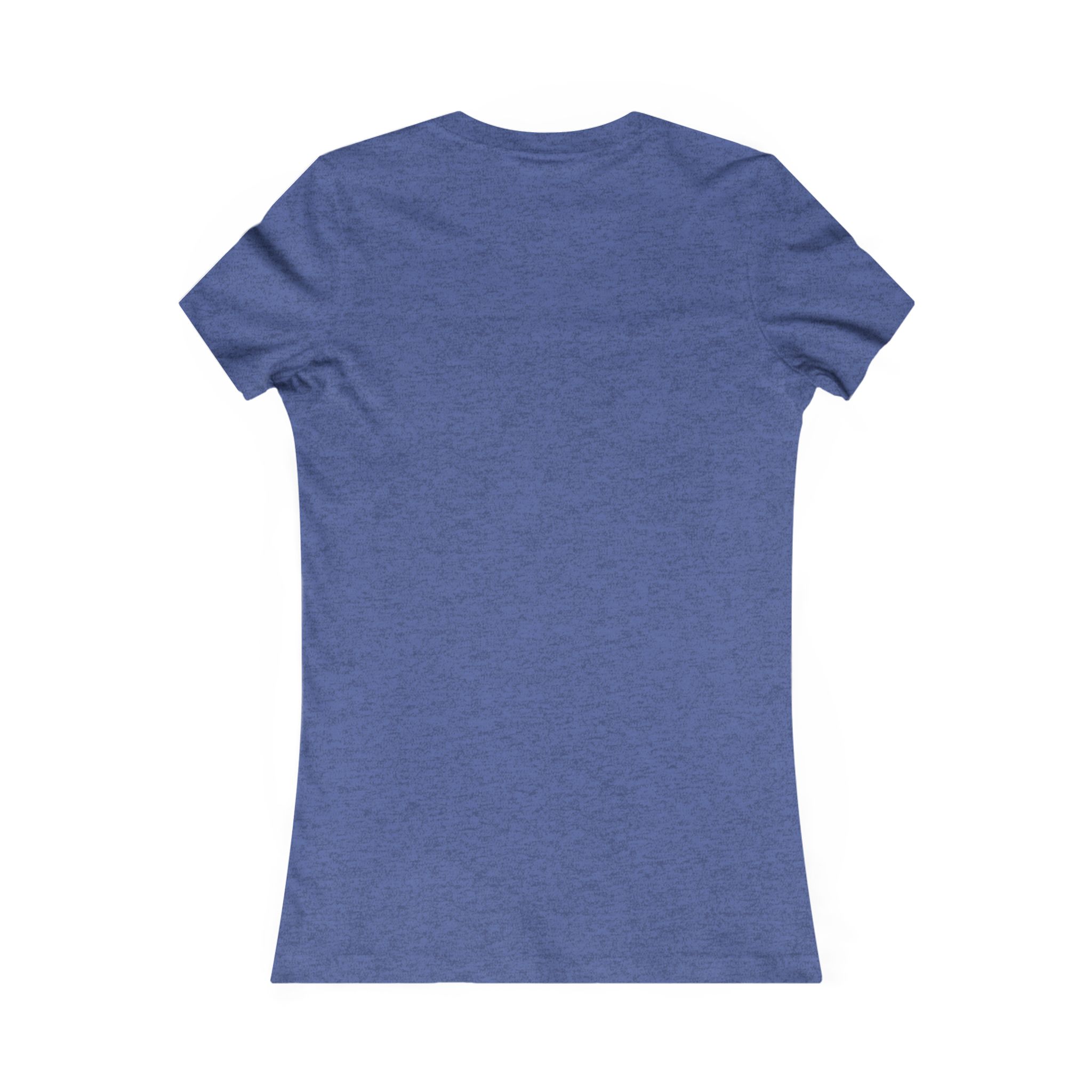 Back view of a blue short-sleeve t-shirt made from soft fabric.