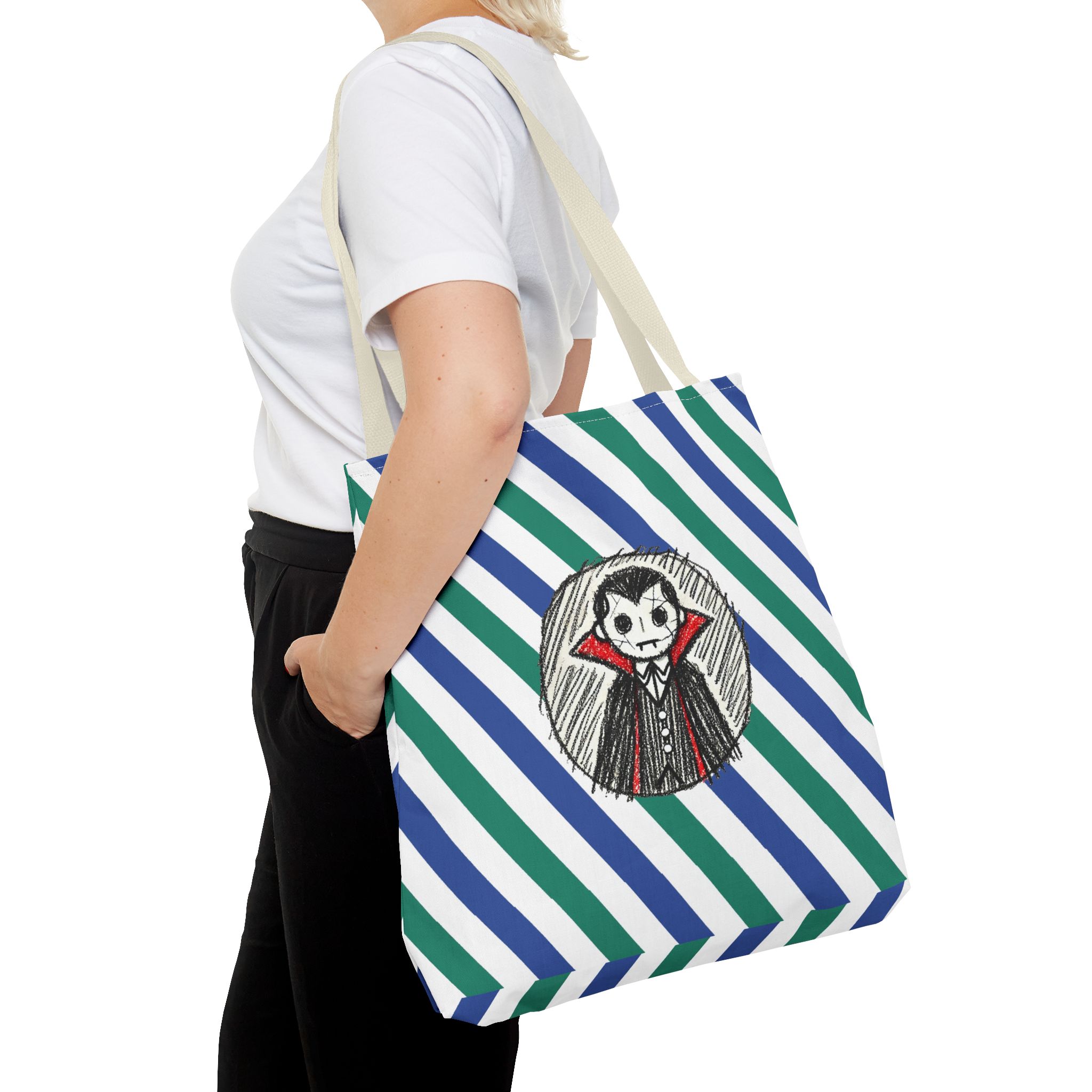 Dracula Tote bag – Vampire purse – Gothic handbag vampire print - Image 24
