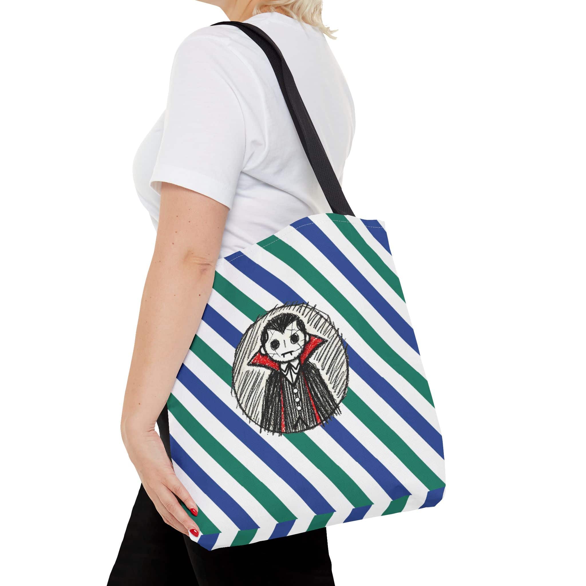 Dracula Tote bag – Vampire purse – Gothic handbag vampire print - Image 4