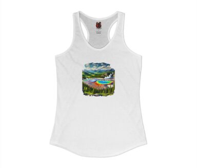 White Tank Top with Colorful Design
