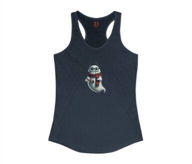 Ghost with Glasses and Scarf Tank Top