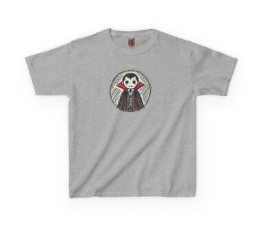 Gray T-Shirt with Dracula Design