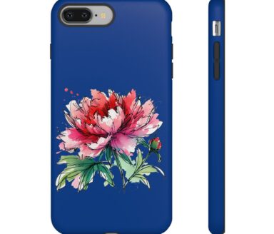 Funda de teléfono floral con diseño de peonía