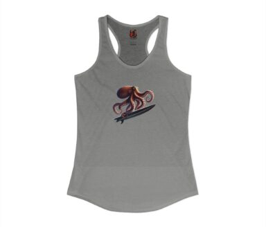 Grijs Tanktop met Octopus Ontwerp