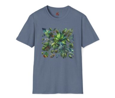 Graphic T-Shirt with Leaf Design