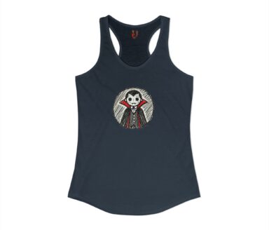 Débardeur noir avec un design de vampire