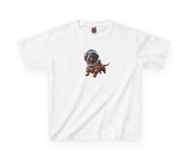 T-shirt Teckel en combinaison spatiale