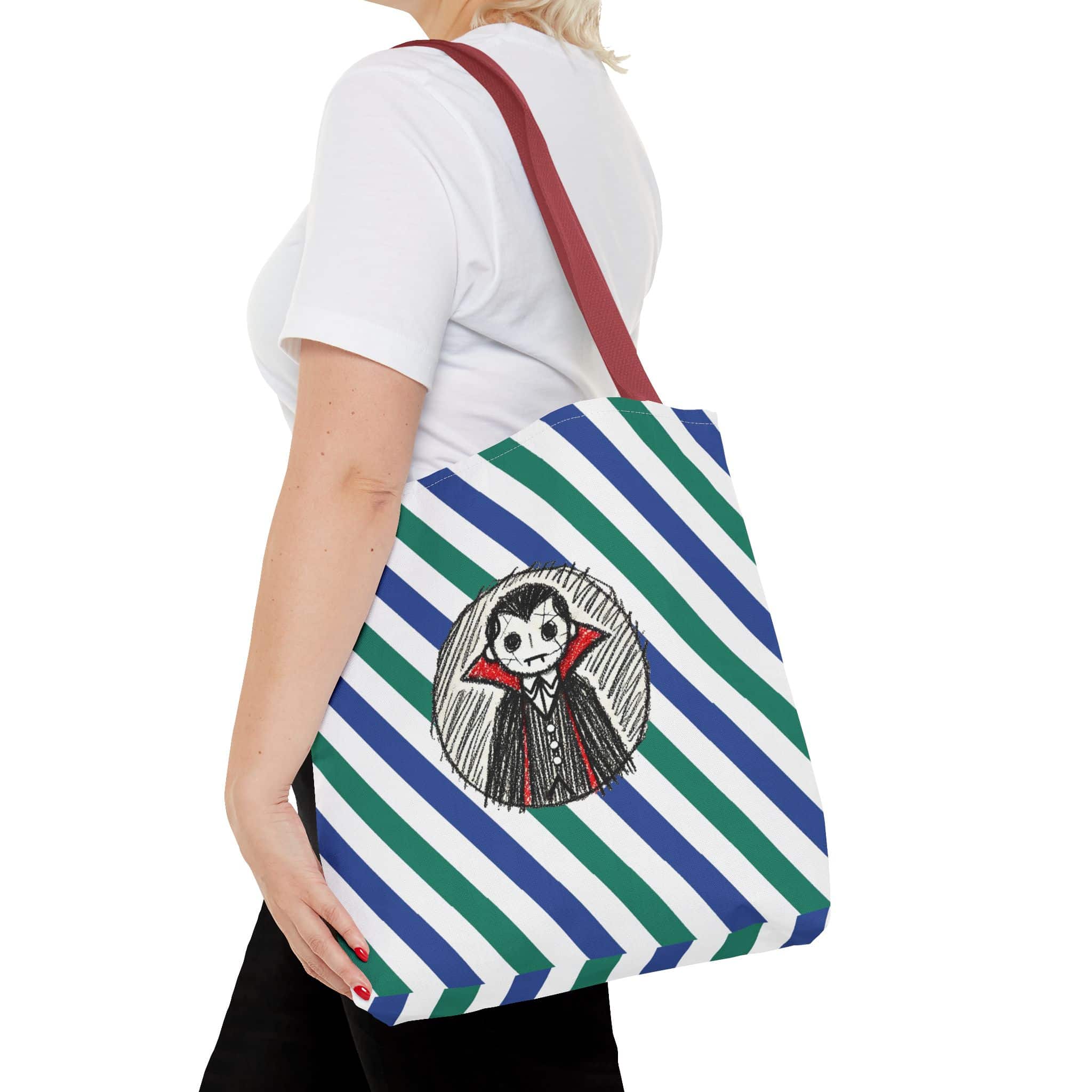 Dracula Tote bag – Vampire purse – Gothic handbag vampire print - Image 10