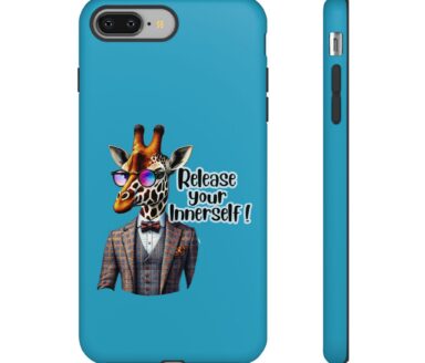 Giraffe Phone Case with Text Design