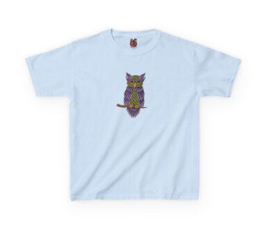 Light Blue T-Shirt with Owl Design