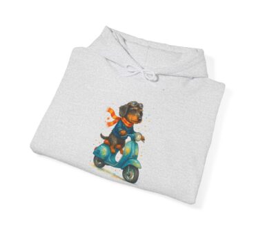 Dog Riding a Scooter Hoodie