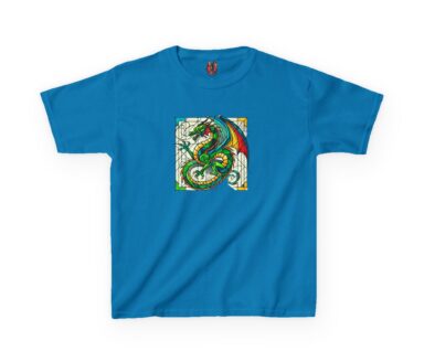 Blue T-Shirt with Dragon Design