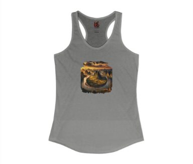Graphic Tank Top with Landscape Design
