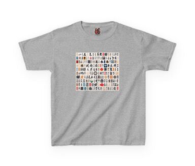 T-shirt graphique avec diverses icônes