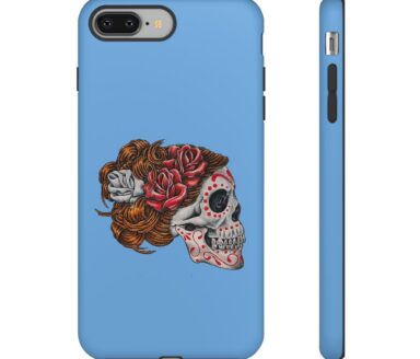 Funda de teléfono con diseño de calavera