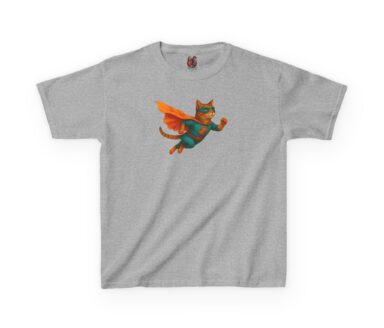 Cat Superhero Graphic T-Shirt