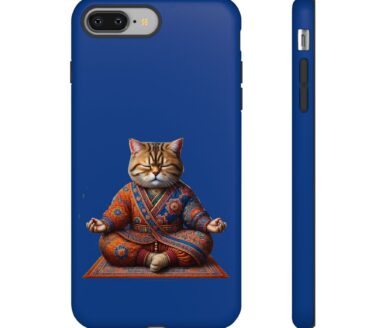Cat Phone Case with Meditative Design