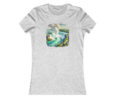 Gray T-Shirt with Niagara Falls Design
